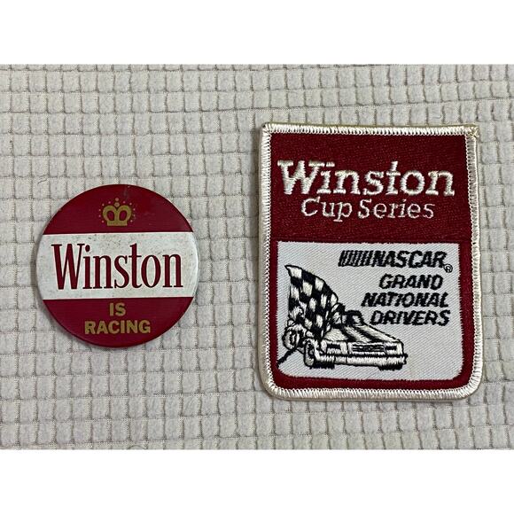 Vintage Winston Cup Series NASCAR Patch NEW Old Stock 3" x 3.5" with Pin - Picture 1 of 6